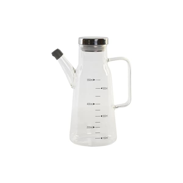 Mausteikko DKD Home Decor 15 x 9 x 19,6 cm Hopeinen Ruostumaton teräs 550 ml Borosilikaattilasi