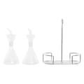 Miniatyrbillede 4 af 4: Olie og eddikesæt DKD Home Decor 200 ml 19,5 x 10 x 23,5 cm Metal Gennemsigtig 2 enheder Borosilikatglas