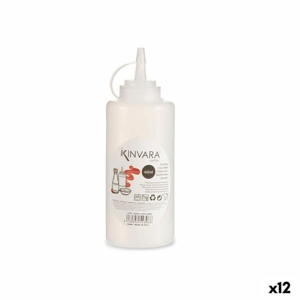Såsburk Transparent Plast 400 ml (12 antal)