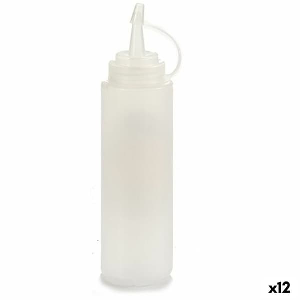Glas til dressing Gennemsigtig Plastik 200 ml (12 enheder)