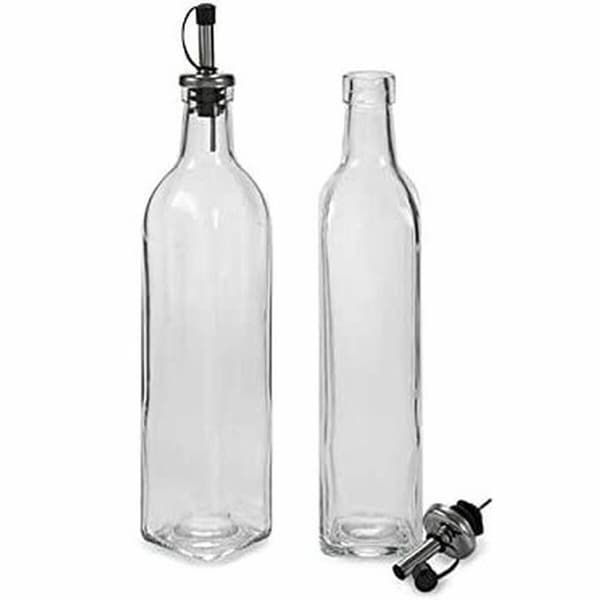 Olie og eddikesæt Vivalto WJ6079-L Gennemsigtig Glas Krystal 2 x 50 ml 5,7 x 29,5 x 5,7 cm (12 enheder)