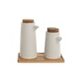 Miniatyrbild 1 av 3: Set med olja och vinäger Home ESPRIT Vit Bambu Stengods 20,6 x 12 x 18 cm