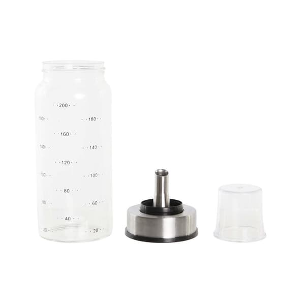 Flakon DKD Home Decor 200 ml 6 x 6 x 16,5 cm Gennemsigtig Rustfrit stål Borosilikatglas