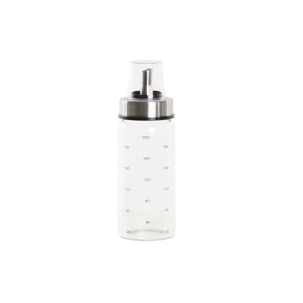 Flakon DKD Home Decor 200 ml 6 x 6 x 16,5 cm Gennemsigtig Rustfrit stål Borosilikatglas