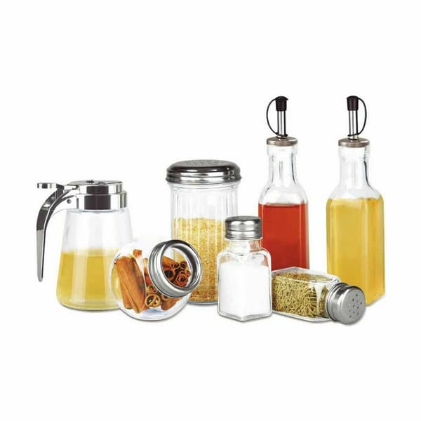 Condiment container set Sølvfarvet Metal (12 enheder)