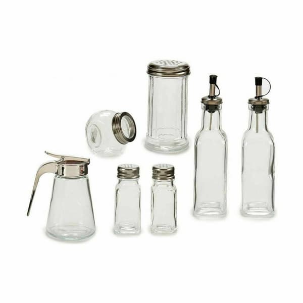 Condiment container set Sølvfarvet Metal (12 enheder)