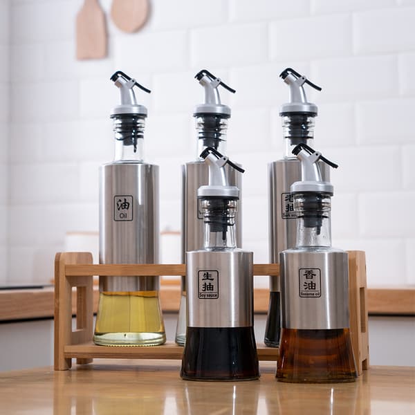 INF Oliedispenserflaske i glas med tud 0