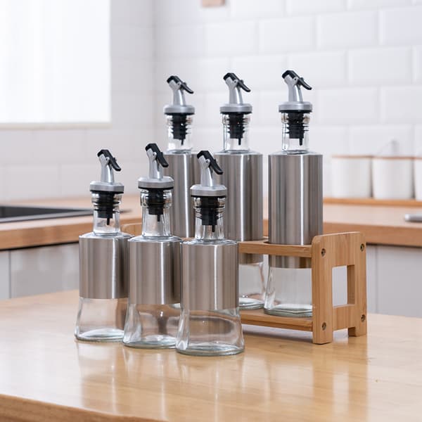 INF Oliedispenserflaske i glas med tud 0