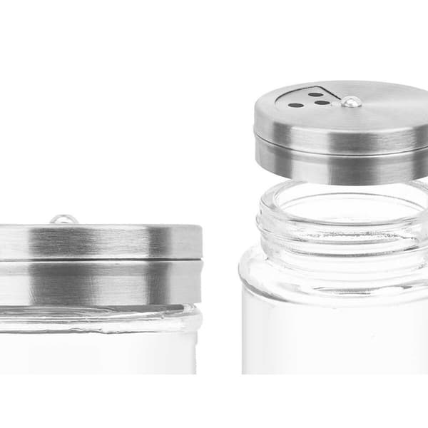 Kryddhylla Vivalto LH1103 5 x 8,5 x 5 cm Transparent Silvrig (12 antal)