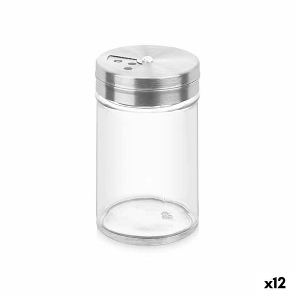 Kryddhylla Vivalto LH1103 5 x 8,5 x 5 cm Transparent Silvrig (12 antal)