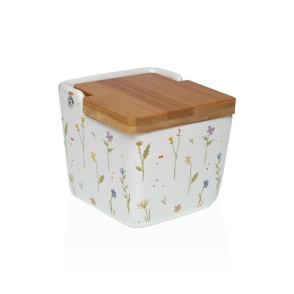 Saltbøsse med låg Versa Laison Keramik 8,8 x 8,5 x 8,8 cm