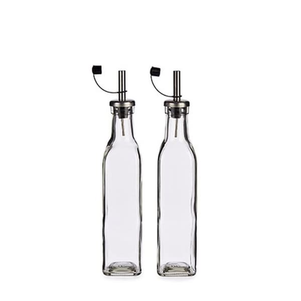 Set med olja och vinäger Vivalto WJ7069-M Transparent Metall Glas Plast 300 ml (24 antal)