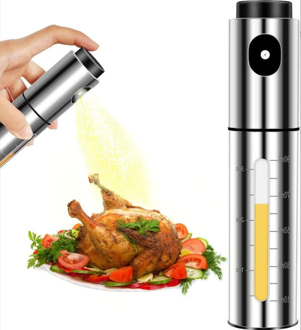 INF Sprayoljeflaske i rustfritt stål med vekt Model 1
