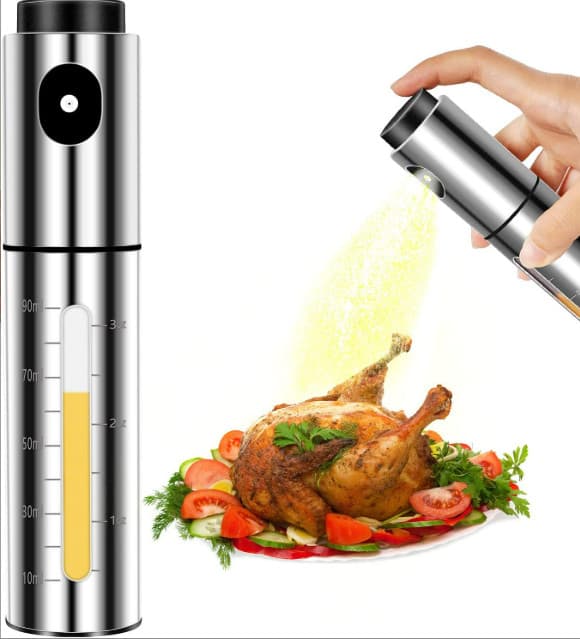 INF Sprayoljeflaske i rustfritt stål med vekt Model 1
