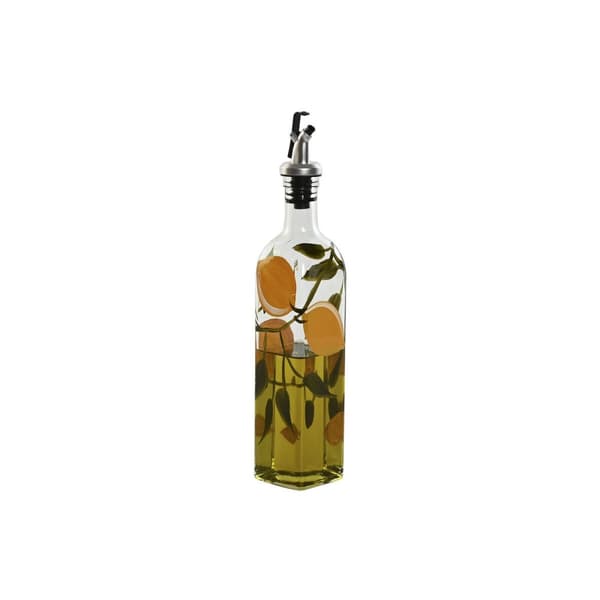 Cruet Home ESPRIT Gul Rustfritt stål Krystall 6 x 6 x 30,5 cm