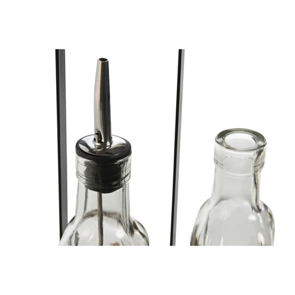 Sæt til krydderier Home ESPRIT Sort Natur Krystal Akacie 180 ml 15 x 7 x 28 cm