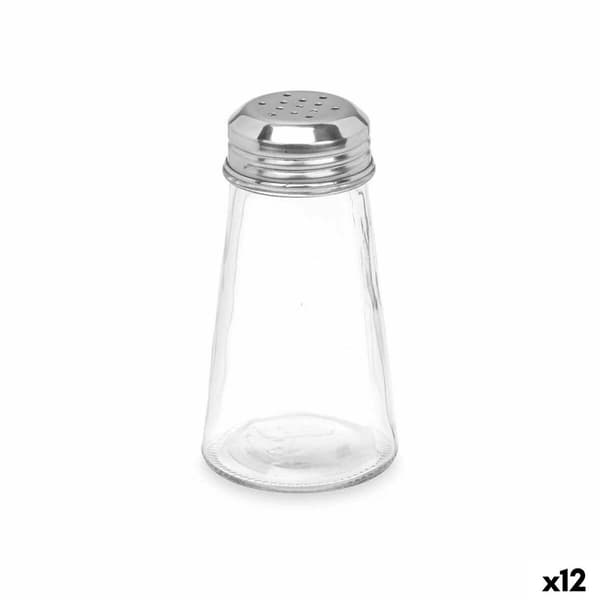 Suola-astia Vivalto YHP-SZ24/DH12 Läpinäkyvä Metalli Lasi 5,5 x 10,5 x 5,5 cm (12 osaa)