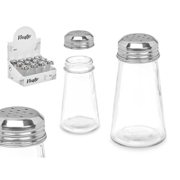 Saltkjeller Vivalto YHP-SZ24/DH12 Gjennomsiktig Metall Glass 5,5 x 10,5 x 5,5 cm (12 enheter)