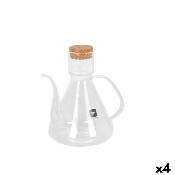 Flakon La Mediterránea Bell Gennemsigtig Silikone Borosilikatglas 1 L (4 enheder)