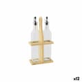 Miniatyrbillede 1 af 2: Sæt til krydderier Quttin Brun Gennemsigtig Glas Bambus 0,5 L 2 Dele (12 enheder)