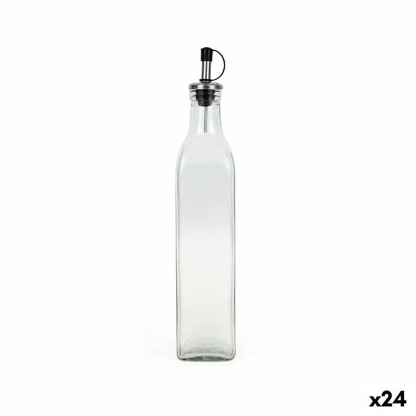 Flakon Anna Gennemsigtig Sølvfarvet Glas 0,5 L (24 enheder)