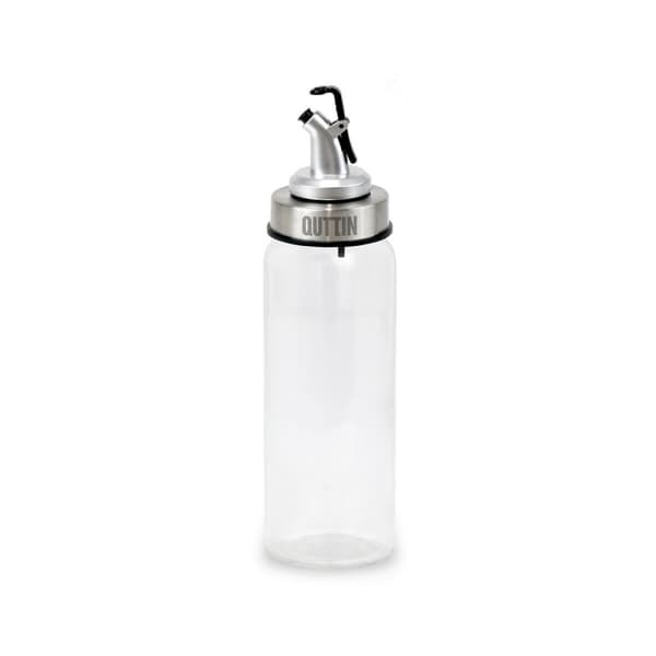 Flakon Quttin Gennemsigtig Sølvfarvet Glas 5,5 x 5,5 x 20,5 cm (12 enheder)