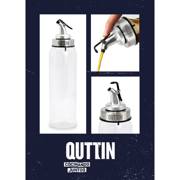 Flakon Quttin Gennemsigtig Sølvfarvet Glas 0,5 L 6 x 6 x 26 cm (12 enheder)
