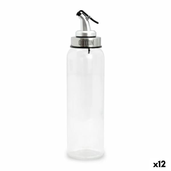Flakon Quttin Gennemsigtig Sølvfarvet Glas 0,5 L 6 x 6 x 26 cm (12 enheder)