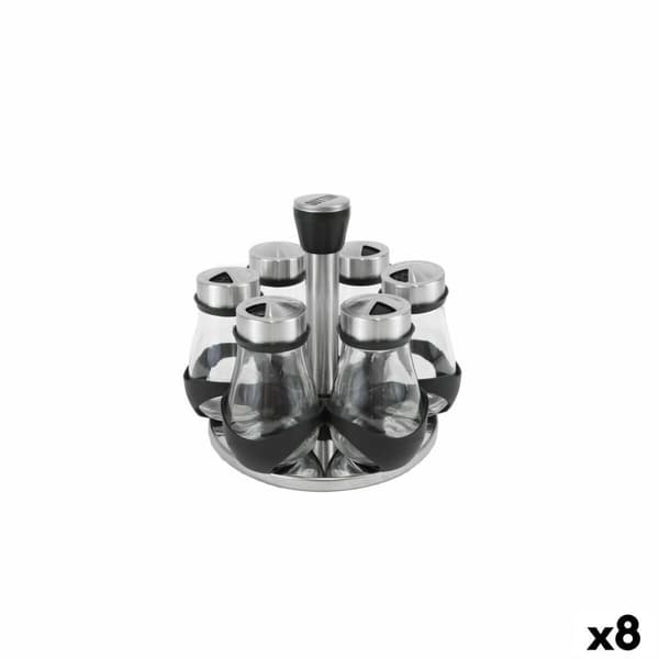 Kryddhylla i rostfritt stål Quttin 17,8 X 17,8 X 16,3 CM (6 Delar) (8 antal)