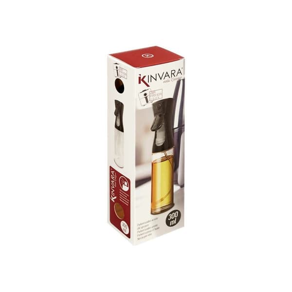 Sprayflaska för olja eller vinäger Kinvara 23HD062106 Svart Transparent Polyetylen polypropen polystyren PET 300 ml 8 x 24 x 6 c