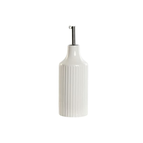 Flakon Home ESPRIT Hvid Sølvfarvet Rustfrit stål Porcelæn Urban 350 ml 7 x 7 x 22 cm
