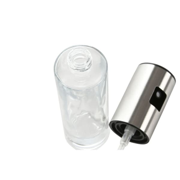 Oljeflaska Home ESPRIT Transparent Rostfritt stål Glas 100 ml 4 x 4 x 18,3 cm