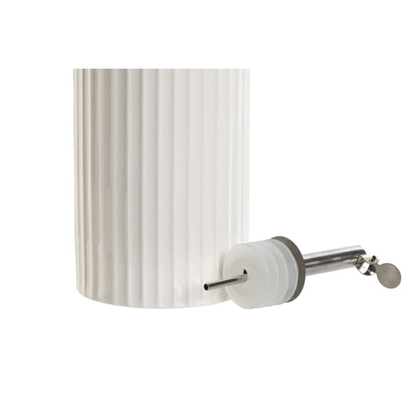 Flakon Home ESPRIT Hvid Sølvfarvet Rustfrit stål Porcelæn Urban 350 ml 7 x 7 x 22 cm