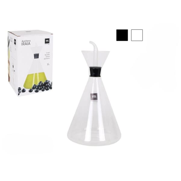 Oljeflaska La Mediterránea Iraia Transparent Borosilikatglas 1 L (6 antal)