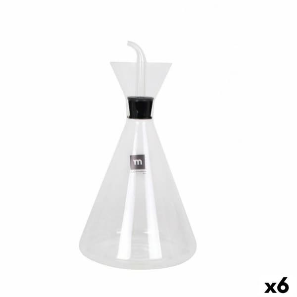 Oljeflaska La Mediterránea Iraia Transparent Borosilikatglas 1 L (6 antal)