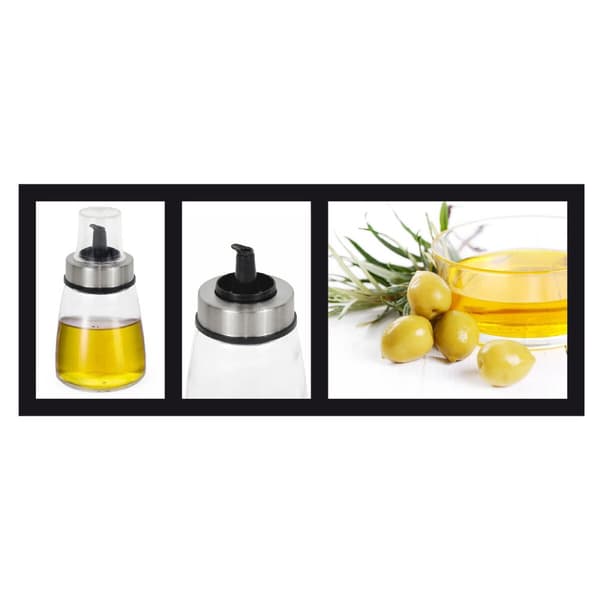 Oljeflaska Quttin Transparent Silvrig Glas 200 ml 6,5 x 6,5 x 12,5 cm (12 antal)