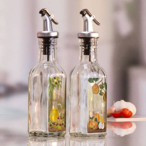 Kryddset Anna Transparent Silvrig Glas ABS 170 ml 5 x 5 x 20 cm 2 Delar (24 antal)