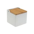 Miniatyrbild 2 av 2: Saltkar med lock Versa Vit Keramik Bambu Dolomite 11 x 11 x 11 cm