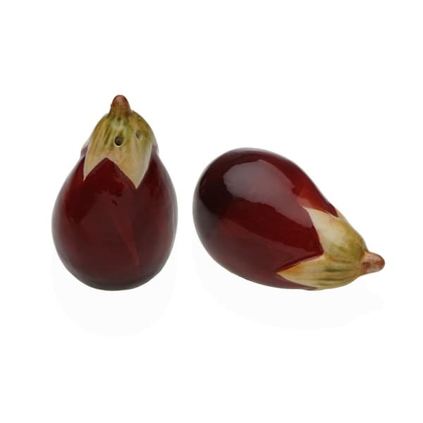 Saltkar och pepparkar Versa Keramik Dolomite Aubergine 8,5 X 5,3 X 5,1 CM