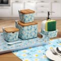 Miniatyrbild 2 av 2: Saltkar med lock Versa DAISY  Keramik 8,8 x 8,5 x 8,8 cm