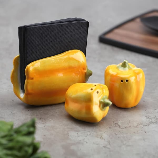 Saltkar och pepparkar Versa Keramik Dolomite Paprika 7 X 5,8 X 5,8 CM