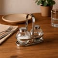Miniatyrbilde 2 av 3: Salt og Pepperbøsse Versa Sølv Metall Krystall