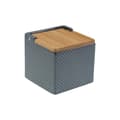 Miniatyrbilde 2 av 2: Saltbøsse med Lokk Versa Grå Keramikk Bambus Dolomite 11 x 11 x 11 cm