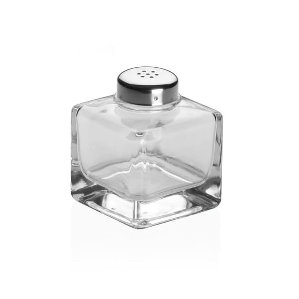 Saltkar och pepparkar Versa Silvrig Metall Glas