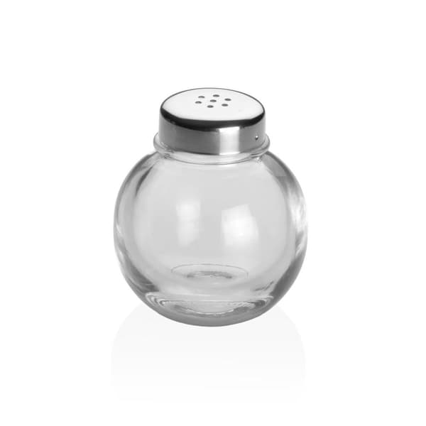 Saltkar och pepparkar Versa Silvrig Metall Glas