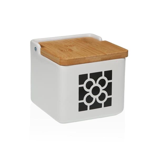 Saltkar med lock Versa Keramik 12,2 x 11,5 x 12,2 cm