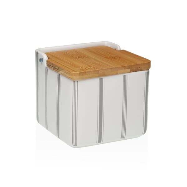Saltkar med lock Versa G-LINES Keramik 12,2 x 11,5 x 12,2 cm