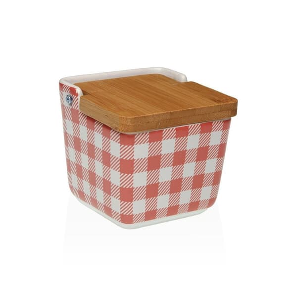 Saltkar med lock Versa VICHY Keramik 8,8 x 8,5 x 8,8 cm
