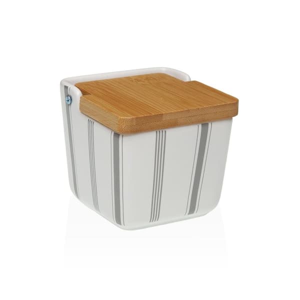 Saltkar med lock Versa G-LINES Keramik 8,8 x 8,5 x 8,8 cm