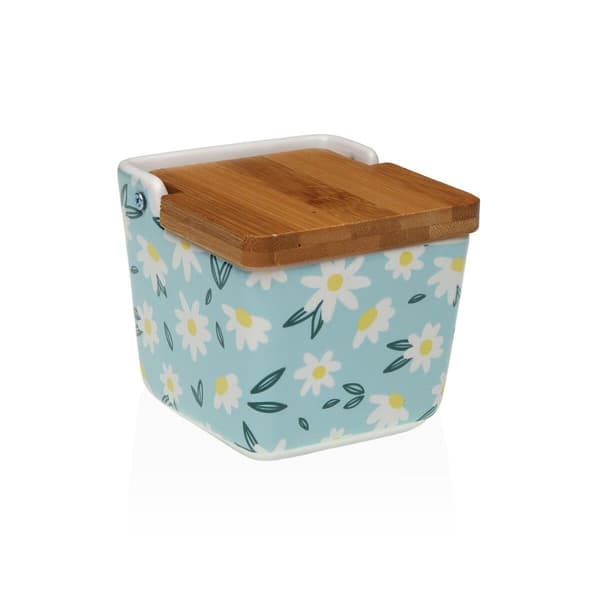 Saltkar med lock Versa DAISY  Keramik 8,8 x 8,5 x 8,8 cm